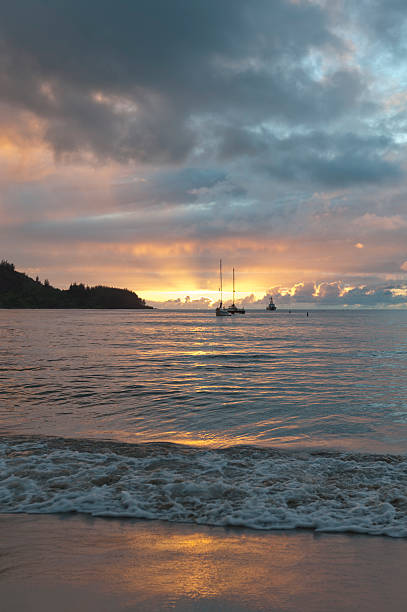 istock Hawaiian sunset over Hanalei Bay 502975163