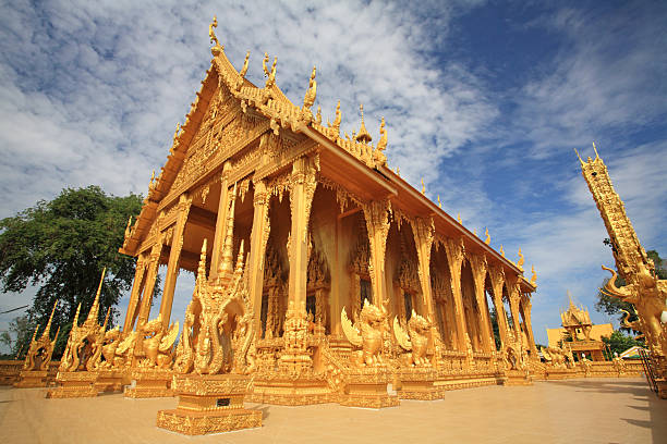 istock Thailand Golden temple against blue sky 502975709