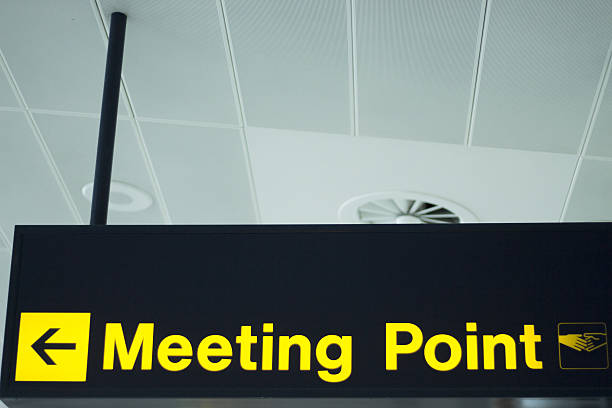istock Airport information meeting point sign 502975962
