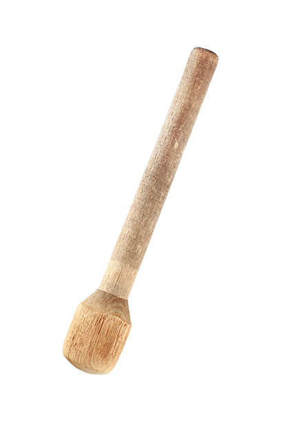 istock Wooden cocktail muddler isolated on white 502976592