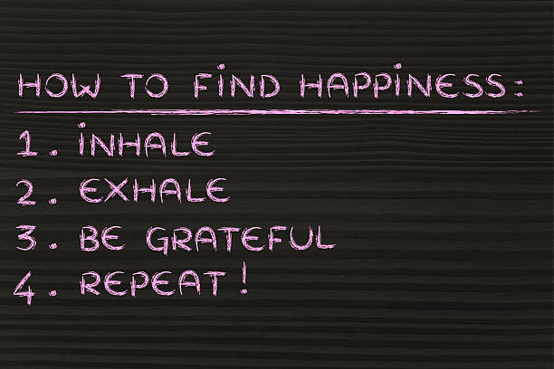 istock How to find happiness list: inhale, exhale, be grateful 502976854