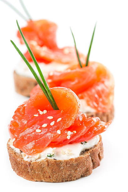 istock Canapes with salmon and onion 502977667