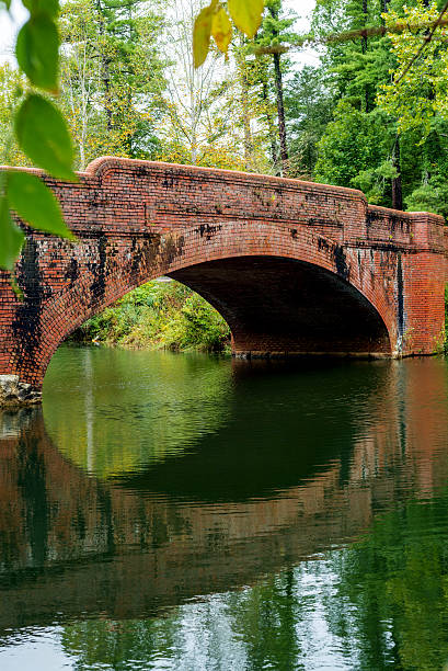istock Reflection of bridge in a pond 502977834