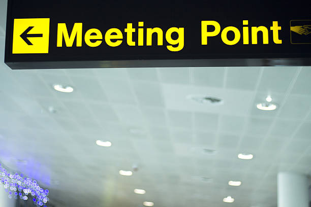 istock Airport information meeting point sign 502978492