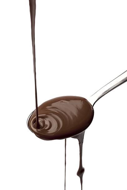 istock melted chocolate pouring to a spoon 502990200