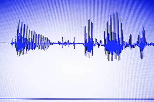 Photo of Audio studio voice recording sound wave