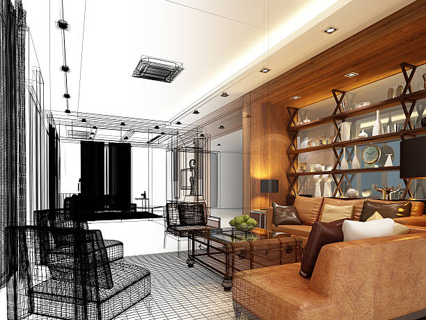 istock sketch design of interior living 502990310