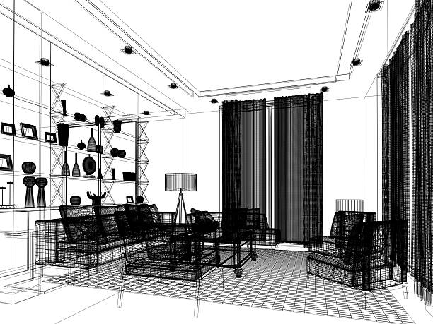 istock sketch design of interior living 502990568