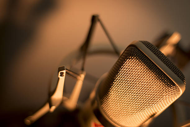 istock Audio recording vocal studio voice microphone 502990692