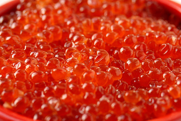 istock Rich red salmon caviar photographed close-up 502991349