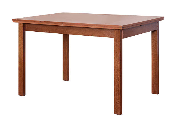 istock Wooden table isolated on white background 502991421