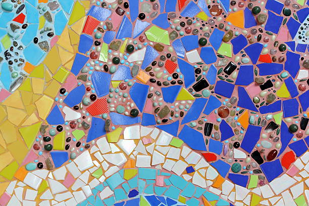 istock Wall background colorful glass mosaic art. 502991811