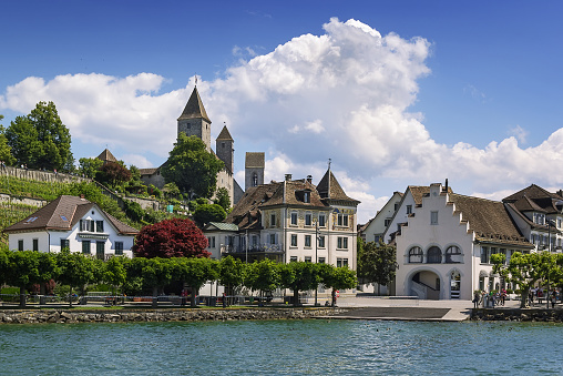 Rapperswil as seen from Lake Zurich, Switzerland