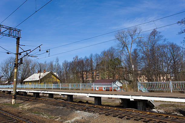 istock Railway platform in Priozersk 502991970