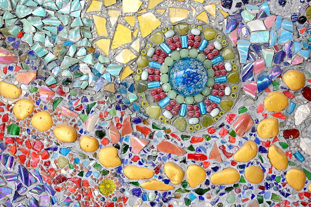 istock Wall background colorful glass mosaic art. 502992143