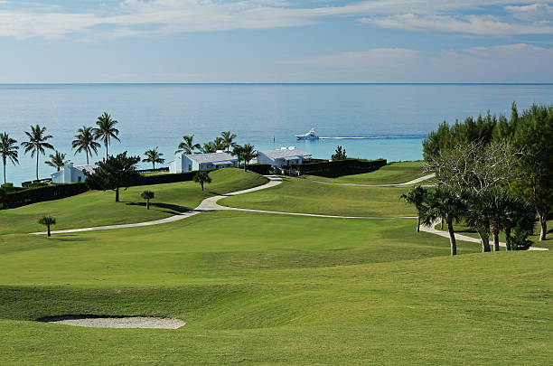 istock Golf Fairway going toward the Ocean 502992705