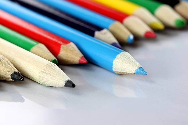 istock Several colored of crayon is arranged on white. 502993707
