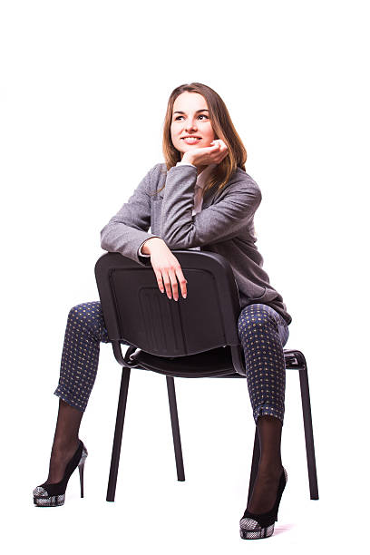 istock Young lady on the chair 502993766