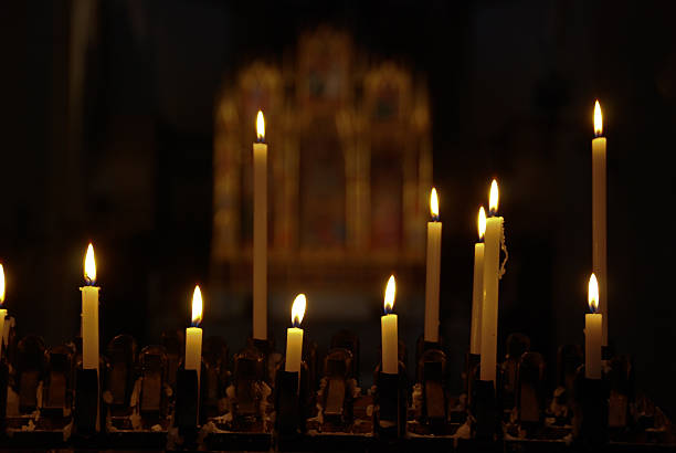 istock Candlelight vigil in chapel 502994284