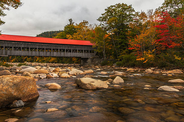 istock Albany Covered Bridge, Conway, New Hampshire in Autumn 502995146