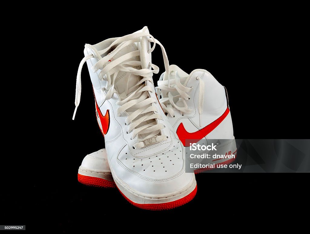 Hightop Classic Nike Af1 Basketball Shoes Sneakers Stock Photo - Download  Image Now - iStock
