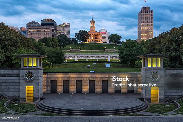 Capitol Nashville Tennessee 2014 From The Bicentennial Mall Stock Photo - Download Image Now