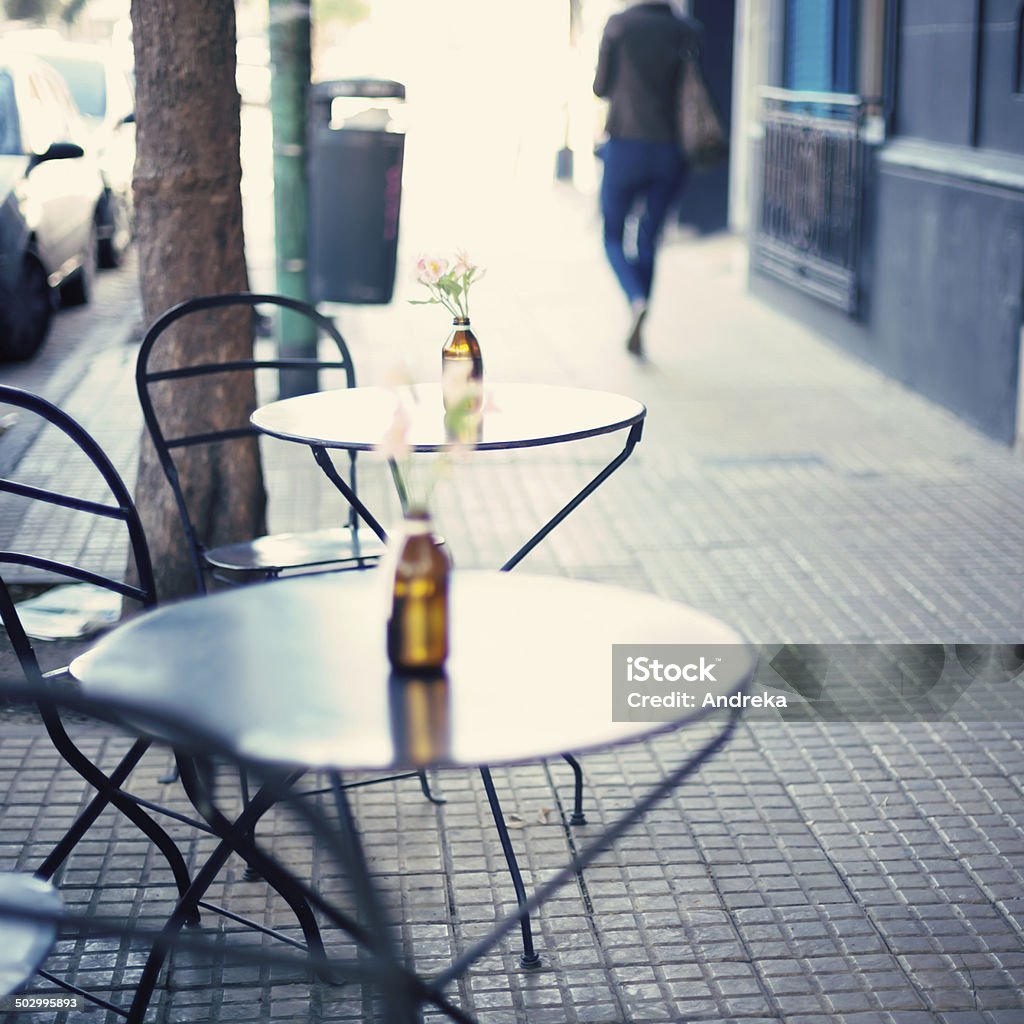 Cafe Tables Cafe tables and chairs Antique Stock Photo