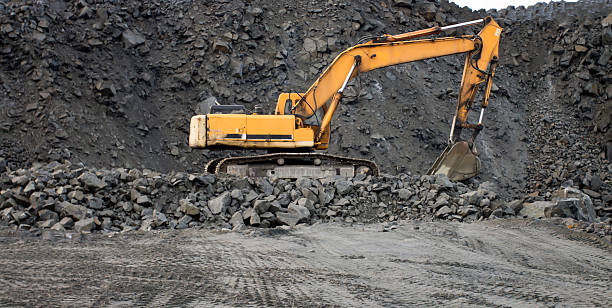 istock Shovel Excavator in Gravel Pit 502996150