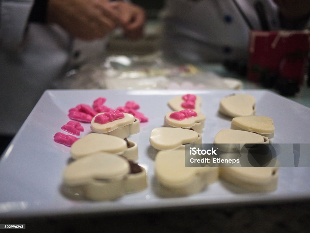 make candy Confectioner making sweet. Candy Stock Photo