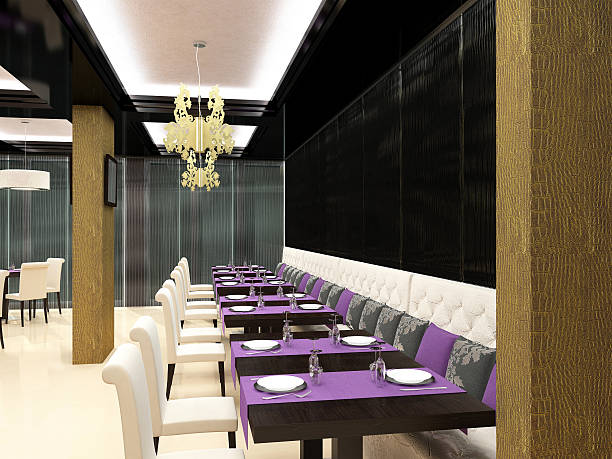 3d rendering of a restaurant interior design