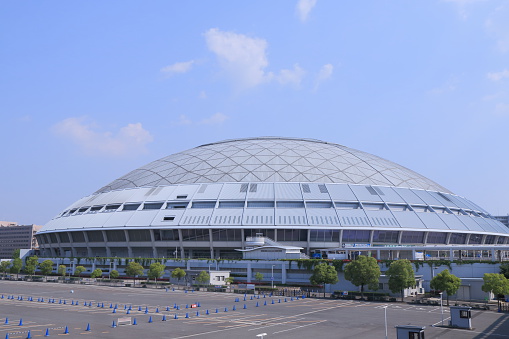 Nagoya Japan - 31 May, 2014: Modern Nagoya Dorm baseball stadium in Nagoya Japan.