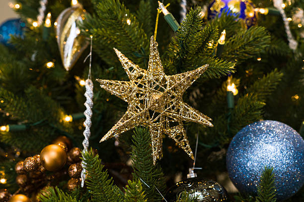 istock Holiday Christmas Tree with Lights and Ornaments 502997582