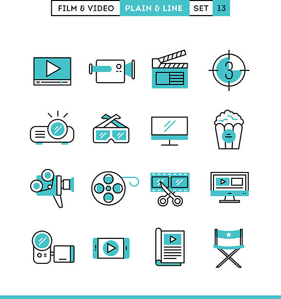 кино, видео, shooting, редактирование и более - video home video camera shooting video still stock illustrations