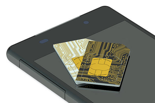 istock two SIM cards and phone 503000134