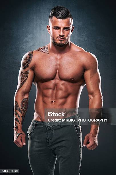 Handsome Men Stock Photo - Download Image Now - Muscular Build, Shirtless, Men