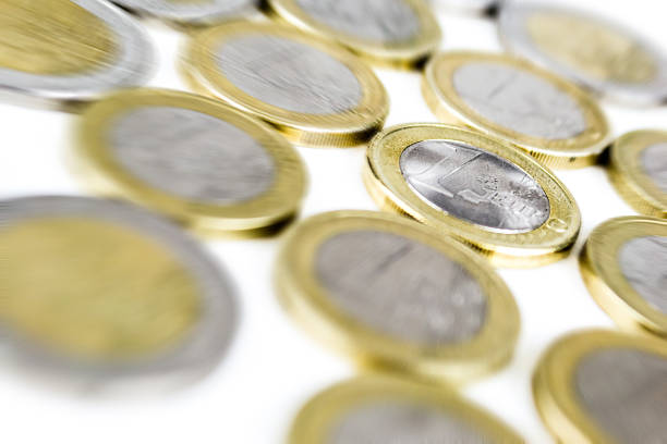 머니: 유로 동전 - european union coin one euro coin one euro cent coin 뉴스 사진 이미지