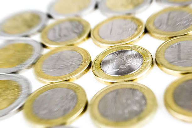 머니: 유로 동전 - european union coin one euro coin one euro cent coin 뉴스 사진 이미지