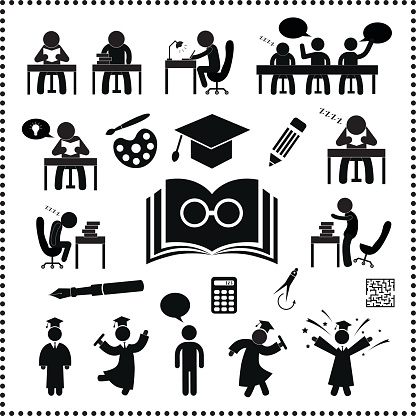 Hyperstudy Symbol Successful Study Symbol Stock Illustration - Download Image Now - Adult ...
