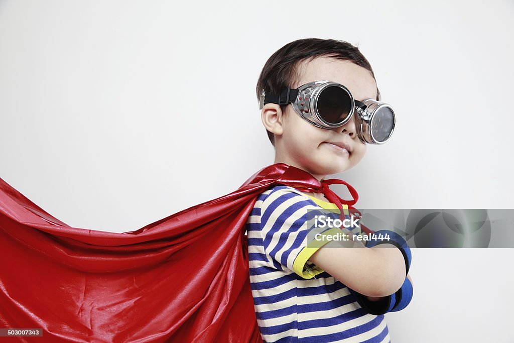 super hero Cute asia children Child Stock Photo