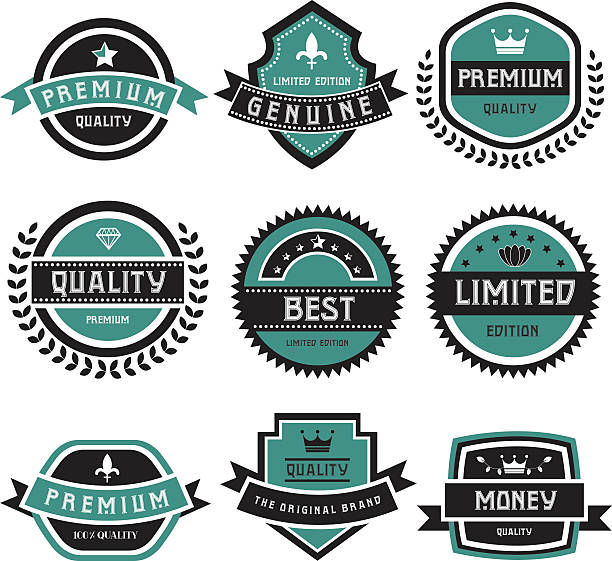 vintage labels set labels set of retro vintage badges designer beat stock illustrations
