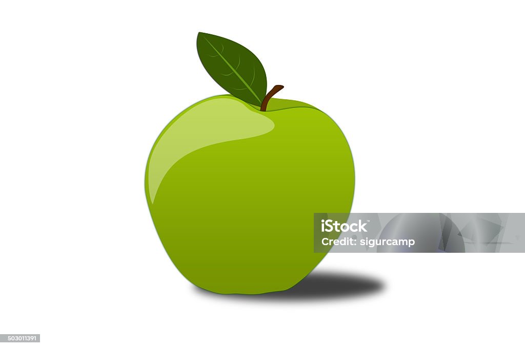 Green apple. Apple illustration. Apple - Fruit stock illustration