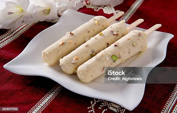 Kulfi Stock Photo - Download Image Now - Cream - Dairy Product, Plate, Three Objects