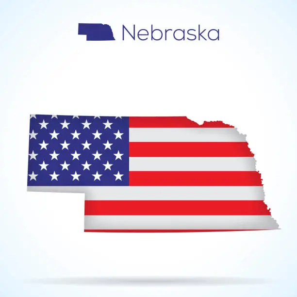 Vector illustration of USA state Nebraska