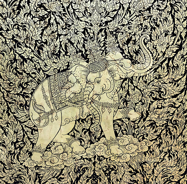 wall murals. Ancient ancient royal temple painting