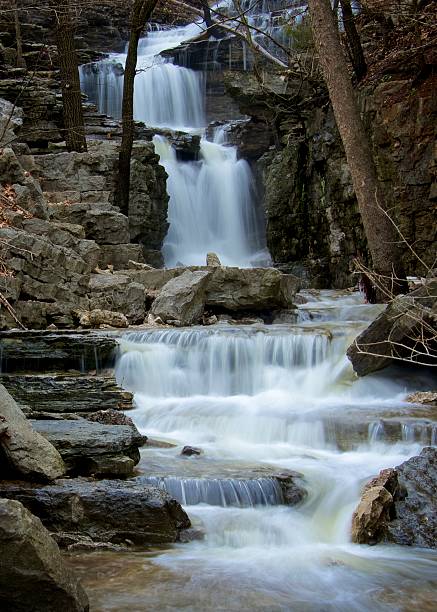 Lake Norwood Waterfall stock photo