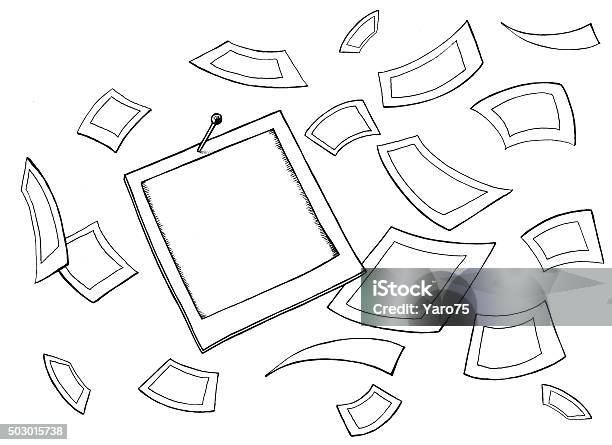 Pinpoint Picframe Vector Pinned Frame Stock Illustration - Download Image Now - 2015, Art, Art ...