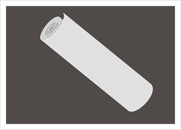 papier roll einfachen illustrationen - rolled up stock-grafiken, -clipart, -cartoons und -symbole