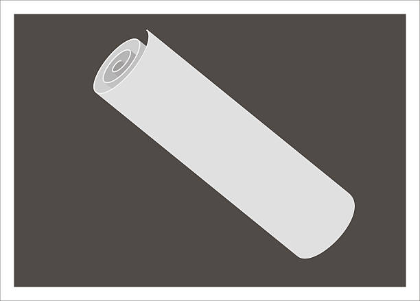 paper roll simple illustration simple illustration of a paper roll rolled up stock illustrations