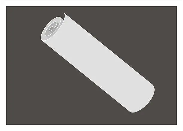 Vector illustration of paper roll simple illustration