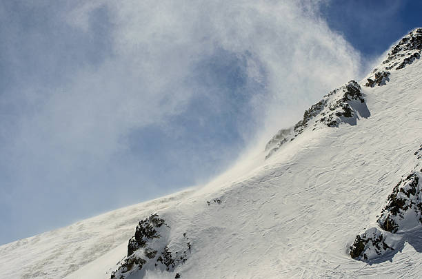 istock Snow on a Mountain in a Swirl of Wind 503016702